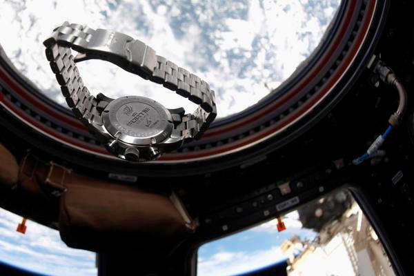 Fortis Space Watch Suspended in Weightlessness